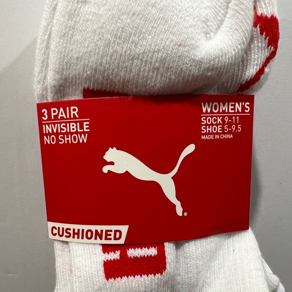 Puma, Women’s No Show, Cushioned Socks, 3 Pack - Picture 5 of 6